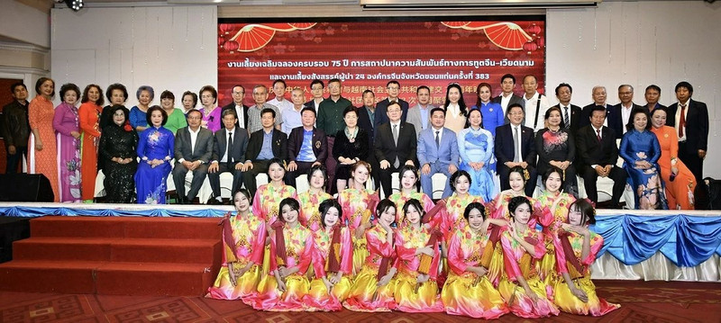 Cérémonie de célébration du 75ᵉ anniversaire des relations diplomatiques Vietnam–Chine à Khon Kaen, en Thaïlande. Photo : baoquocte