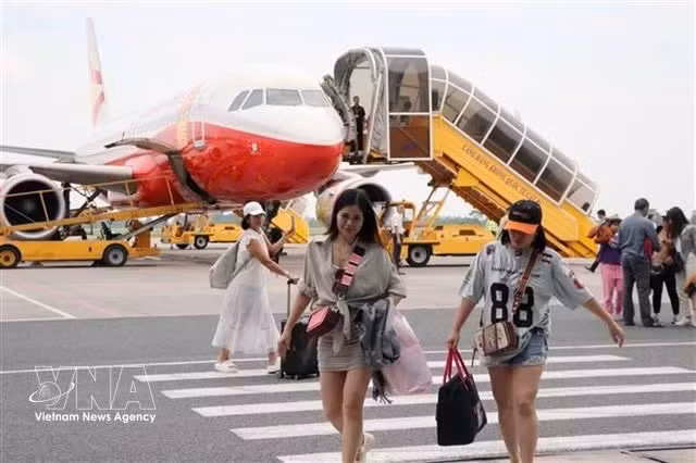 Les avions opèrent à l'aéroport international de Cat Bi dans la ville de Hải Phòng. Photo : VNA