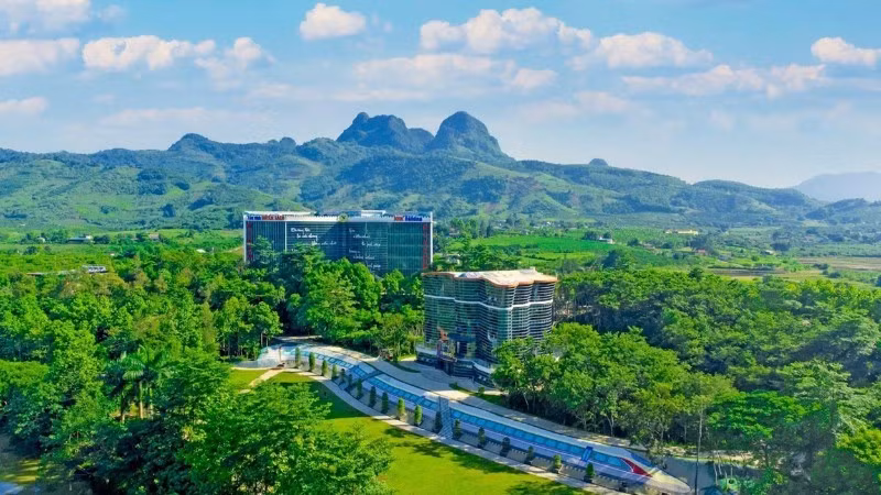 Impressionnant parc du patrimoine des scientifiques vietnamiens, au cœur d'une nature verdoyante. Photo : MEDDOM.