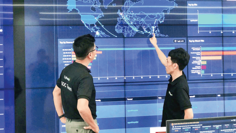 Centre de supervision et d’exploitation de la cybersécurité (SOC) de CyRadar.