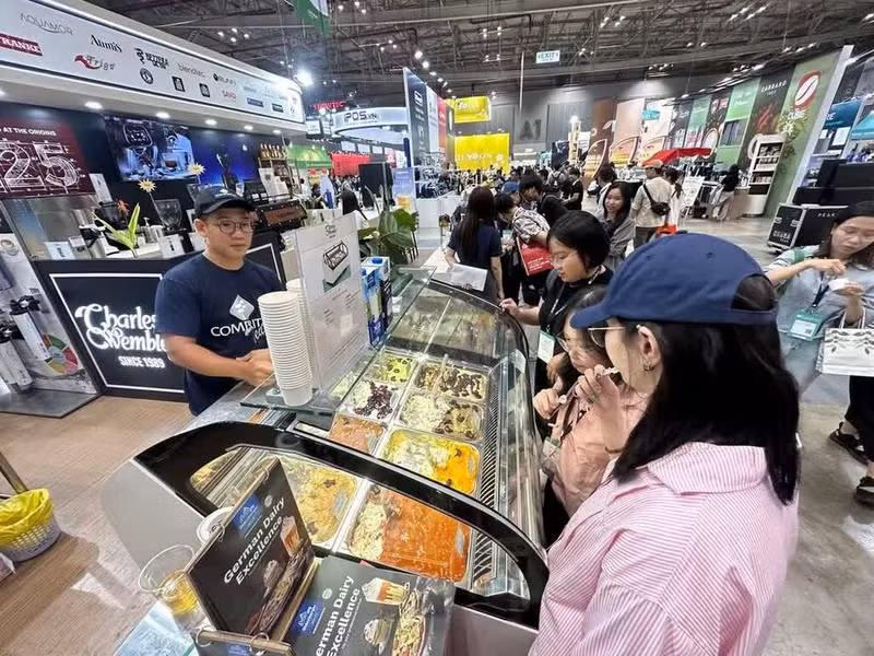 Stand dédié à la chocolaterie et à la confiserie.