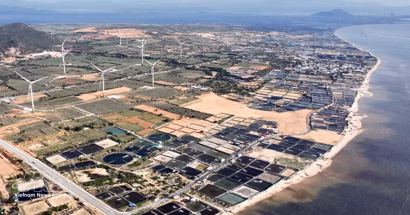 Vue du site de la centrale nucléaire de Ninh Thuan 1, dans la commune de Phuoc Dinh (province de Khanh Hoa). Photo : VNA. 