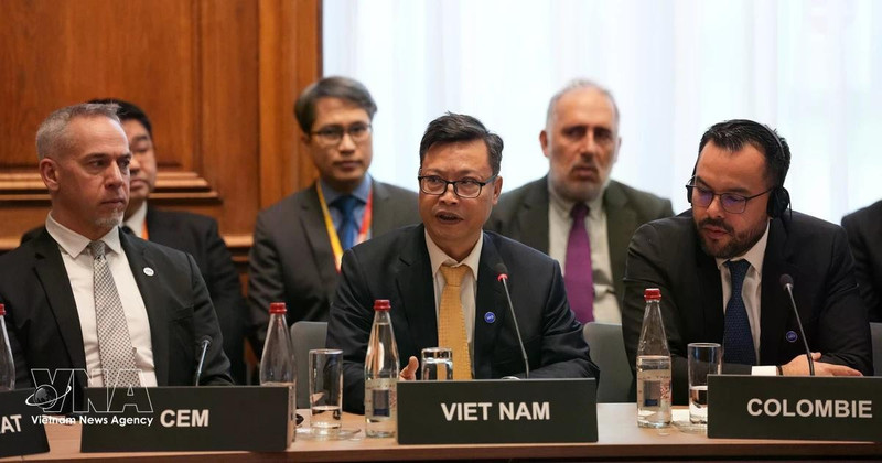 L’ambassadeur du Vietnam en France, Trinh Duc Hai, s'exprime à la réunion ministérielle de l’Agence internationale de l’énergie (AIE) 2026. Photo: VNA 