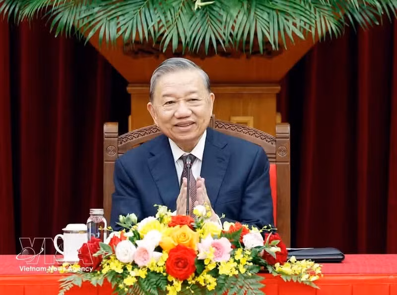 Le Secrétaire général du Comité central du Parti communiste du Vietnam, Président de la République socialiste du Vietnam, To Lam. Photo : VNA. 
