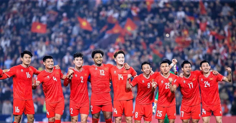 L'équipe masculine de football du Vietnam a été officiellement qualifié pour la phase finale de la Coupe d’Asie 2027. Photo : VFF. 
