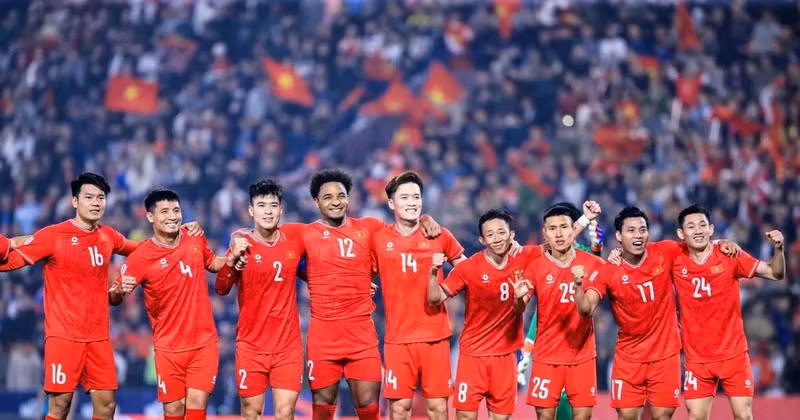 L'équipe masculine de football du Vietnam a été officiellement qualifié pour la phase finale de la Coupe d’Asie 2027. Photo : VFF. 