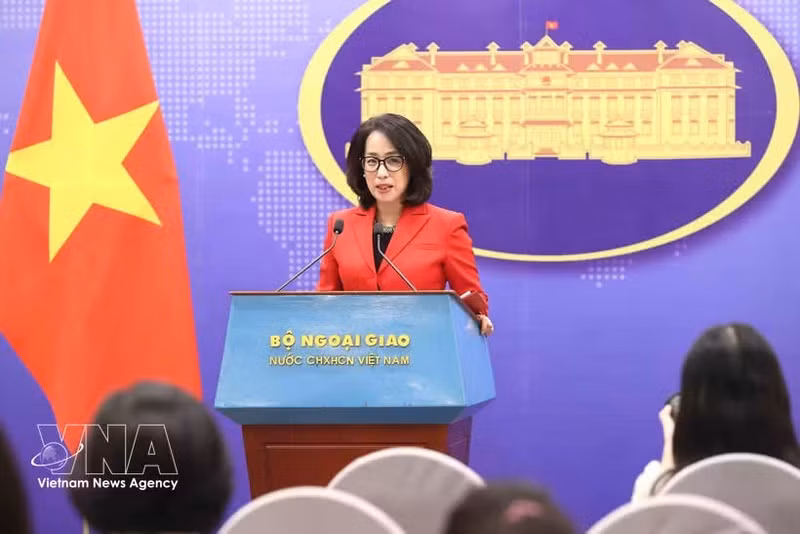 La porte-parole du ministère vietnamien des Affaires étrangères, Pham Thu Hang. Photo: VNA