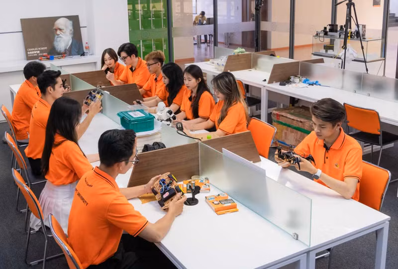 Étudiants de l'Université FPT en cours. Photo : VNA