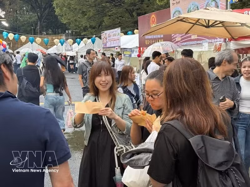 De nombreux Japonais au festival. Photo : VNA