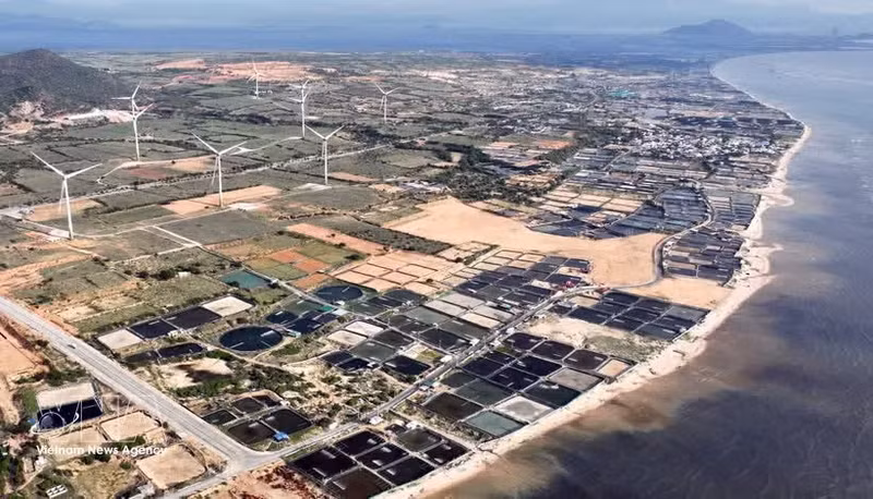 Vue du site de la centrale nucléaire de Ninh Thuan 1, dans la commune de Phuoc Dinh (province de Khanh Hoa, au Centre-Sud du Vietnam). Photo : VNA.