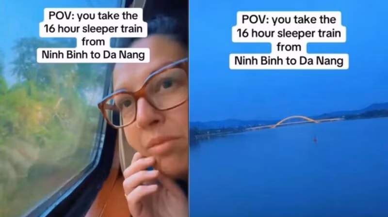 Les touristes occidentaux encensent le train vietnamien : « Lent, mais chaque minute en vaut la peine ». Photo: vtcnews.vn