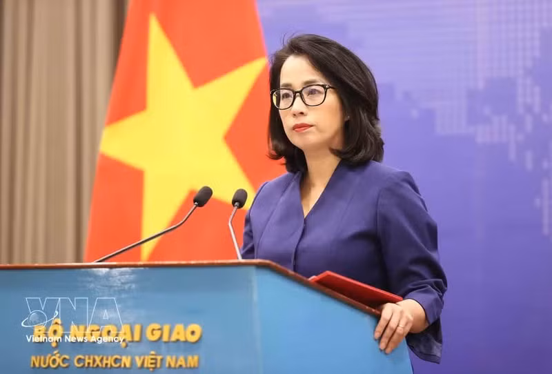 La porte-parole du ministère vietnamien des Affaires étrangères, Pham Thu Hang. Photo: VNA