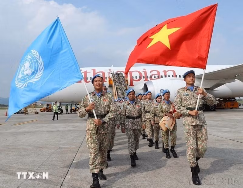 Les Casques bleus vietnamiens. Photo: VNA