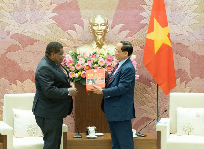 Le vice-président de l'AN, Tran Quang Phuong (droite) et le Secrétaire général de l'UIP, Martin Chungong. Photo : VNA