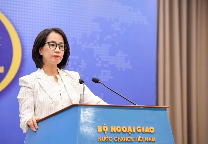 La porte-parole du ministère des Affaires étrangères, Pham Thu Hang. Photo : VOV.