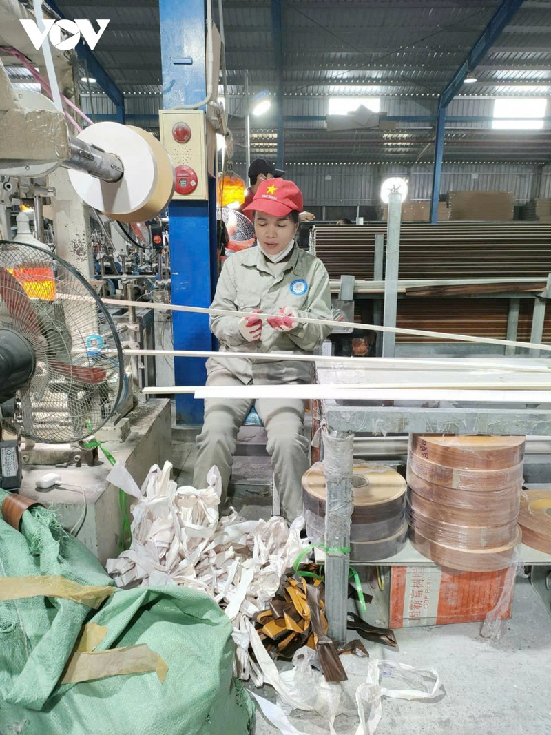 Nguyen Thi Lien, ouvrière de la zone industrielle de Hoang Long, province de Thanh Hoa. Photo : VOV
