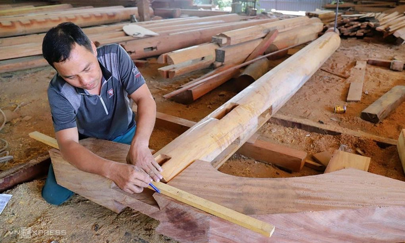 Un établissement de production de bois à Ha Tinh. Photo : vnexpress.net