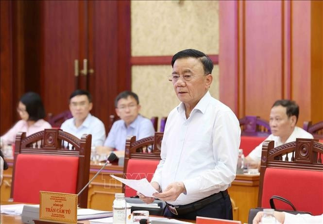 Tran Cam Tu, membre du Bureau politique et membre permanent du Secrétariat du Comité central du Parti. Photo : VNA.