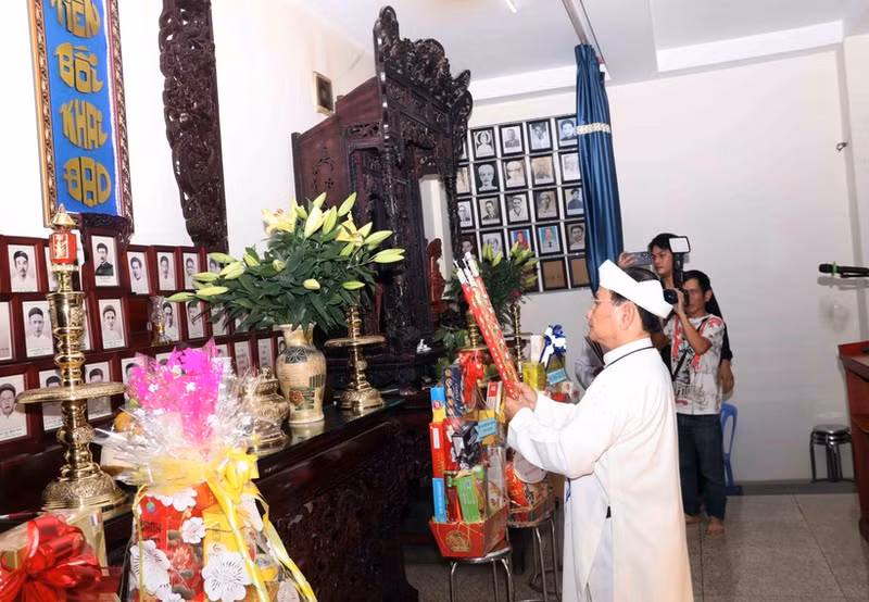 Cérémonie marquant le centenaire de la secte caodaïste à Ho Chi Minh-Ville. Photo : VNA.