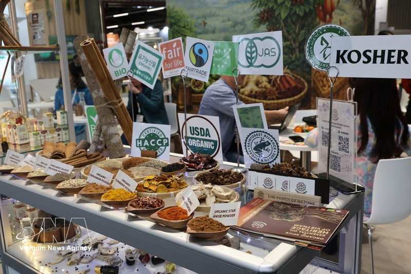 Des produits vietnamiens salon Biofach 2026. Photo : VNA.