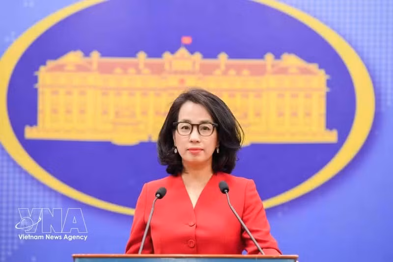 La porte-parole du ministère des Affaires étrangères, Pham Thu Hang. Photo : VNA.