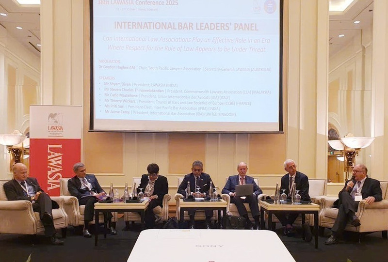 Des délégués à la 38e Conférence annuelle de l'Association des avocats d'Asie-Pacifique. Photo : VNA.