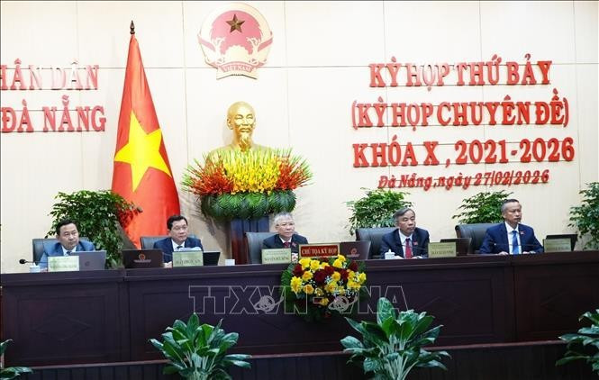 La 7e session du Conseil populaire de Dà Nang, mandat 2021-2026. Photo : VNA.