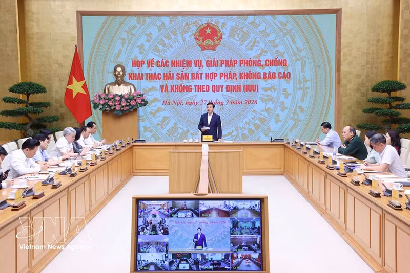 Le vice-Premier ministre Trân Hông Hà lors de la réunion. Photo : VNA