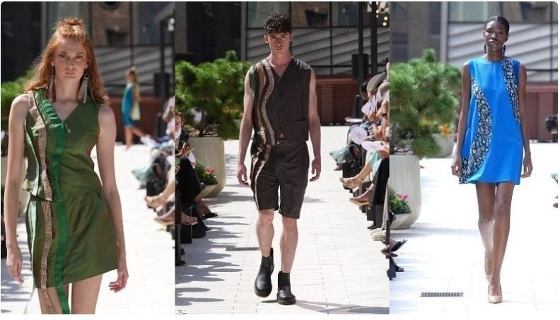 La soie de Bao Loc et le brocart de Pa Co impressionnent avec la collection «Rivière éternelle» à la Fashion Week printemps-été 2026 de New York. Photo : VNA.