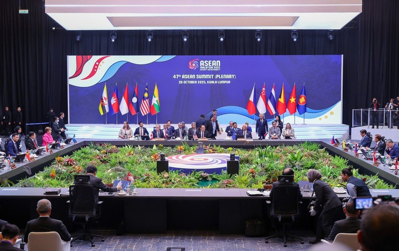 La session plénière du 47e Sommet de l’ASEAN. Photo : VNA.