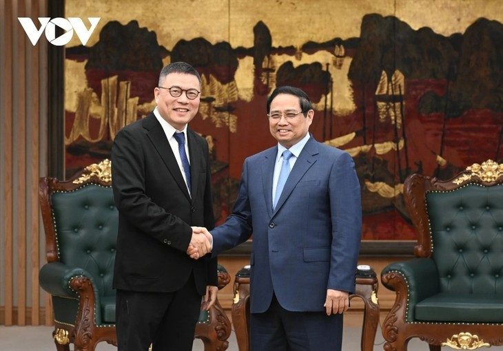 Le Premier ministre Pham Minh Chinh reçoit Hong Tianzhu, président du groupe chinois Texhong. Photo: VOV