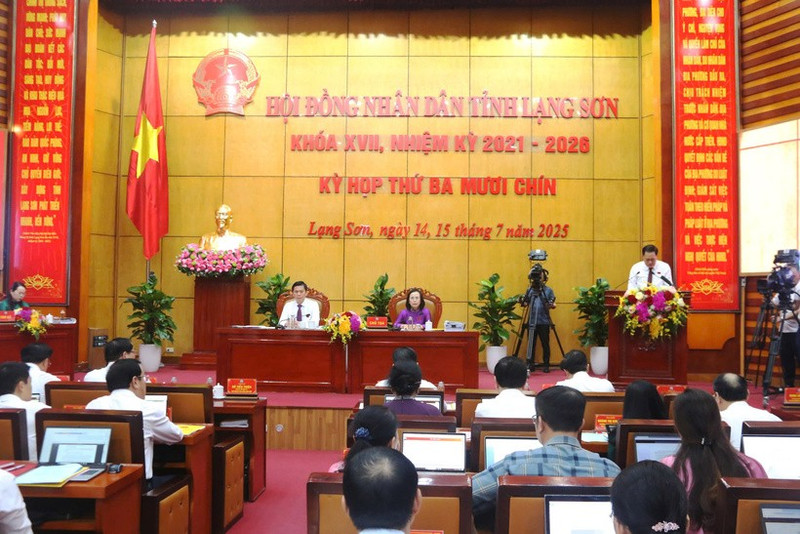La 39e session du Conseil populaire provincial de Lang Son, tenue les 14 et 15 juillet. Photo : congthuong.vn