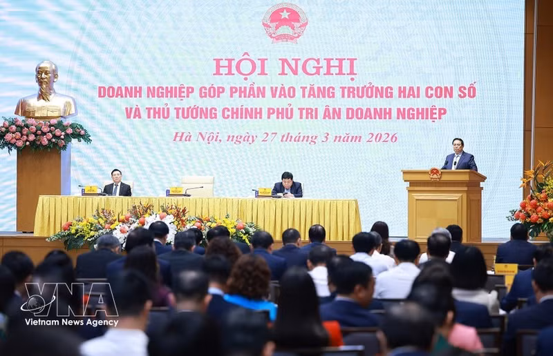 Le Premier ministre Pham Minh Chinh s'exprime. Photo : VNA.