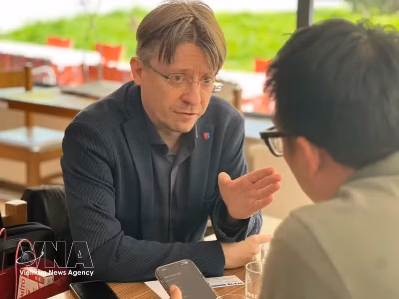 Le secrétaire général du Parti communiste suisse, Massimiliano Ay. Photo : VNA.