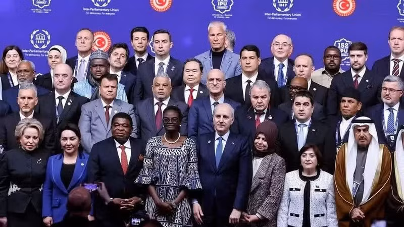 Le président de l'Assemblée nationale, Tran Thanh Man, à la cérémonie d'ouverture de la 152e Assemblée générale de l'Union interparlementaire (UIP-152). Photo : NDEL 