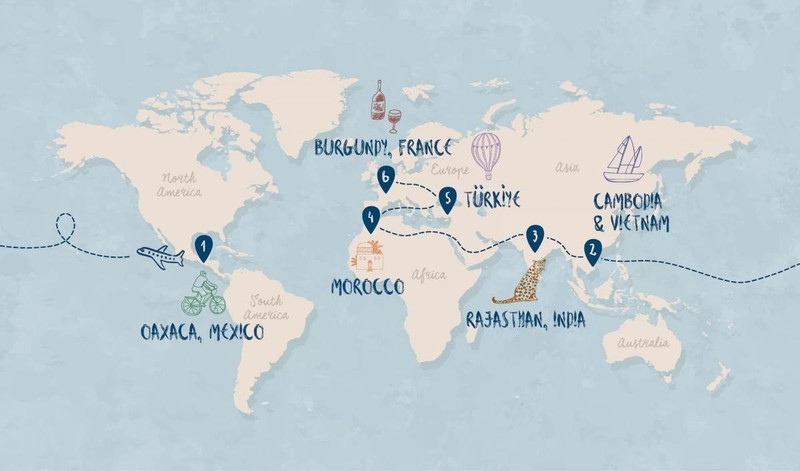Un tour du monde en 60 jours, à travers quatre continents. Parmi les haltes sélectionnées, la ville vietnamienne de Hoi An se distingue comme l’étape où les voyageurs séjourneront le plus longtemps. Photo : VOV.