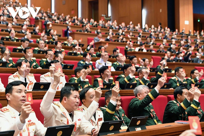 Des délégués à la séance préparatoire du 14ᵉ Congrès national du Parti. Photo : VOV