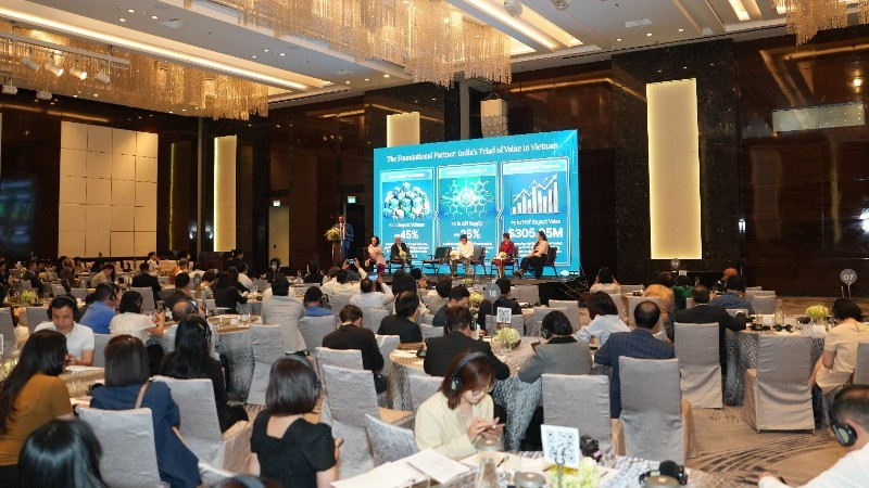 Aperçu de l'événement de réseautage d'affaires Inde-Vietnam dans le secteur pharmaceutique et des équipements médicaux. Photo : NDEL.