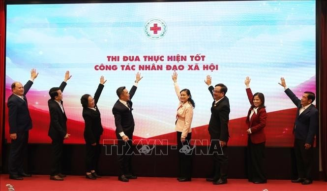 Cérémonie de lancement du mouvement d'émulation 2026 de la Croix-Rouge du Vietnam. Photo : VNA.