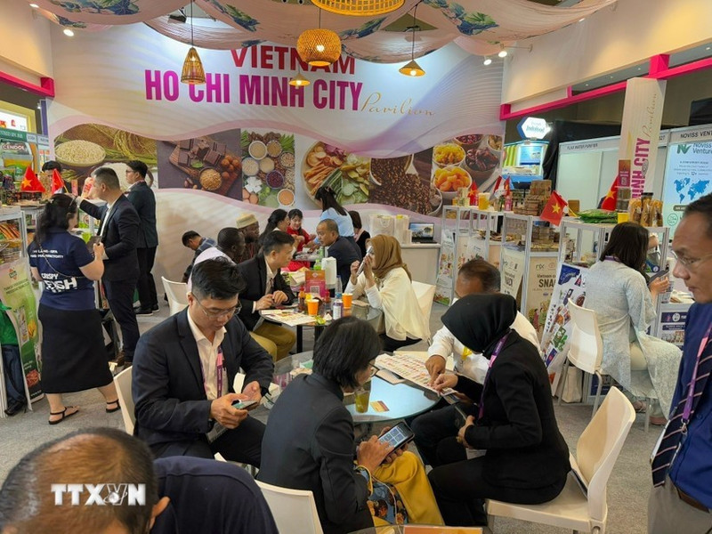 Le stand du Vietnam au Salon international de l’alimentation et des boissons SIAL Interfood 2025. Photo : VNA.
