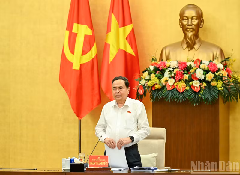 Tran Thanh Man, membre du Bureau politique, secrétaire du Comité du Parti de l’Assemblée nationale et président de l’Assemblée nationale. Photo: NDEL
