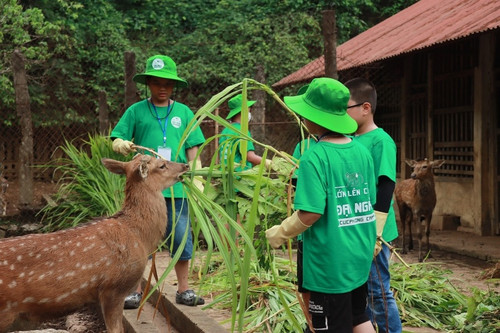 Les activités éducatives visant à sensibiliser à l'environnement et à la nature présentent un intérêt particulier pour le parc national de Cuc Phuong, aidant les enfants à vivre des expériences pratiques. Photo: TNO. Les activités éducatives visant à sensibiliser à l'environnement et à la nature présentent un intérêt particulier pour le parc national de Cuc Phuong, aidant les enfants à vivre des expériences pratiques. Photo: TNO.