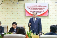 Le président de l’Assemblée nationale, Tran Thanh Man, s’exprime lors de la cérémonie, à Hanoi, le 10 février. Photo : VNA. 