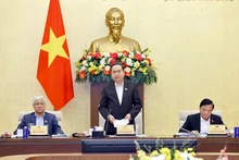Le président de l’Assemblée nationale, Tran Thanh Man prend la parole. Photo : VNA. 