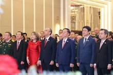 Les délégués des deux pays à la cérémonie. Photo: baoquocte 