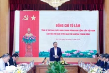 Le secrétaire général du Parti communiste du Vietnam, To Lam, s'exprime. Photo : VNA. 