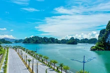 La route côtière Ha Long – Cam Pha, dans la province de Quang Ninh, considérée comme la plus belle du Vietnam.