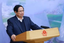 Le Premier ministre Pham Minh Chinh lors de la réunion. Photo: VNA 