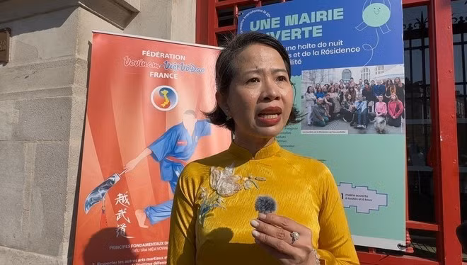 Mme Diane Nguyen Đuc, présidente de l’Association pour la promotion de la Culture vietnamienne (APCV) et fondatrice du dojo. Photo : VNA