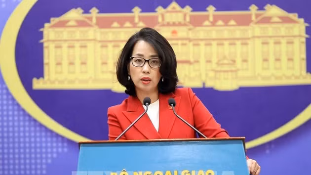 La porte-parole du ministère vietnamien des Affaires étrangères, Pham Thu Hang. Photo : VNA.
